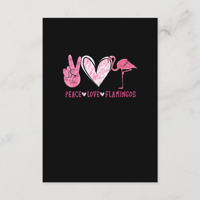 Peace Love Flamingo | Flamingo Lover Enclosure Card (Front)