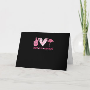 Peace Love Flamingo   Flamingo Lover Holiday Card
