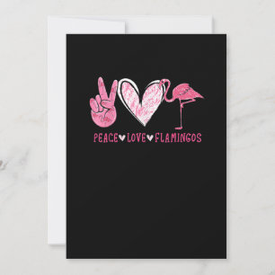 Peace Love Flamingo Flamingo Lover Thank You Card
