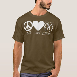 Peace Love Flip Flops Hippie Summer Vacation T-Shirt