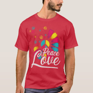 Peace Love Flower Peace Sign T-Shirt