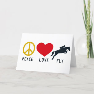 PEACE LOVE FLY Greeting Card