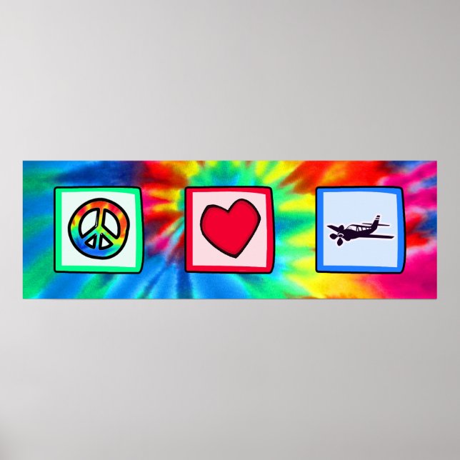 Peace, Love, Flying Poster (Front)