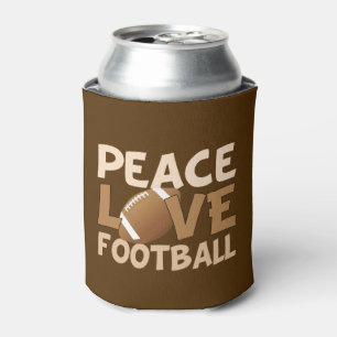 Peace Love Football Can Cooler