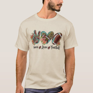 PEACE LOVE FOOTBALL Game Day T-Shirt