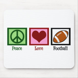 Peace Love Football Mouse Pad