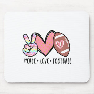 Peace Love Footll Mum Cute For Women Teen Girls To Mouse Pad