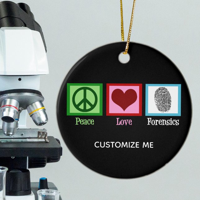 Peace Love Forensics Ceramic Tree Decoration (Creator Uploaded)