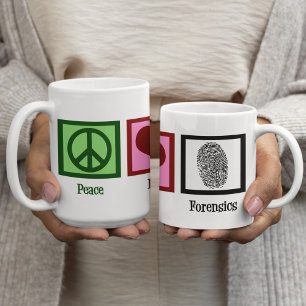 Peace Love Forensics Coffee Mug