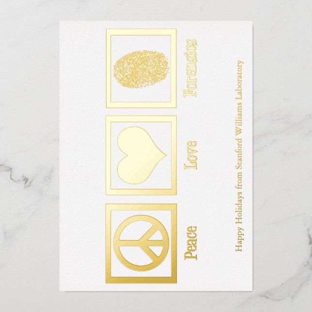 Peace Love Forensics Custom Forensic Lab Gold (Front)