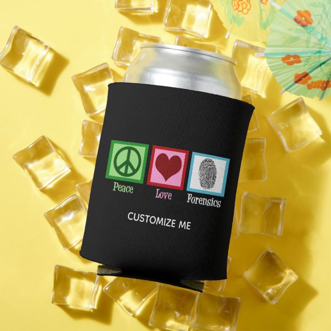 Peace Love Forensics Customisable Can Cooler (In Situ Summer)