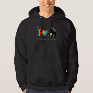 Peace Love Free Mom Hugs Bear LGBT Mothers Day 2 Hoodie