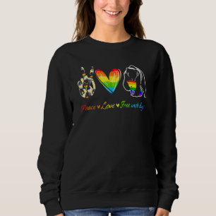 Peace Love Free Uncle Hugs Pride Lgbt Bear Gay Les Sweatshirt