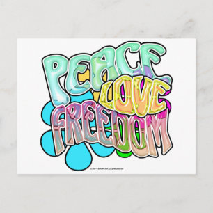 Peace Love Freedom Postcard