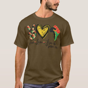 Peace Love Freeish Since 1865 Juneteenth Freedom D T-Shirt