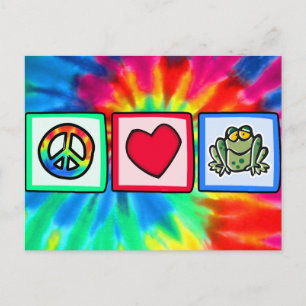 Peace, Love, Frogs Postcard