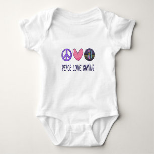 Peace Love Gaming Baby Bodysuit