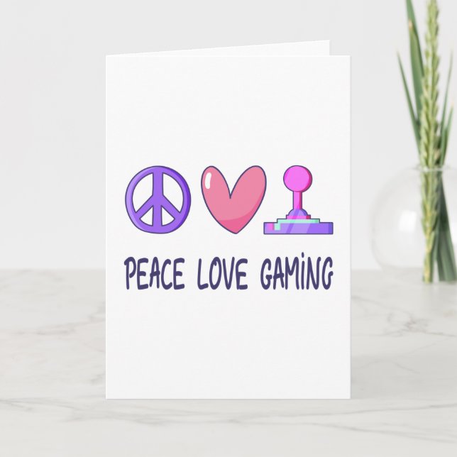 Peace Love Gaming Card (Front)