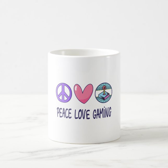 Peace Love Gaming Coffee Mug (Center)