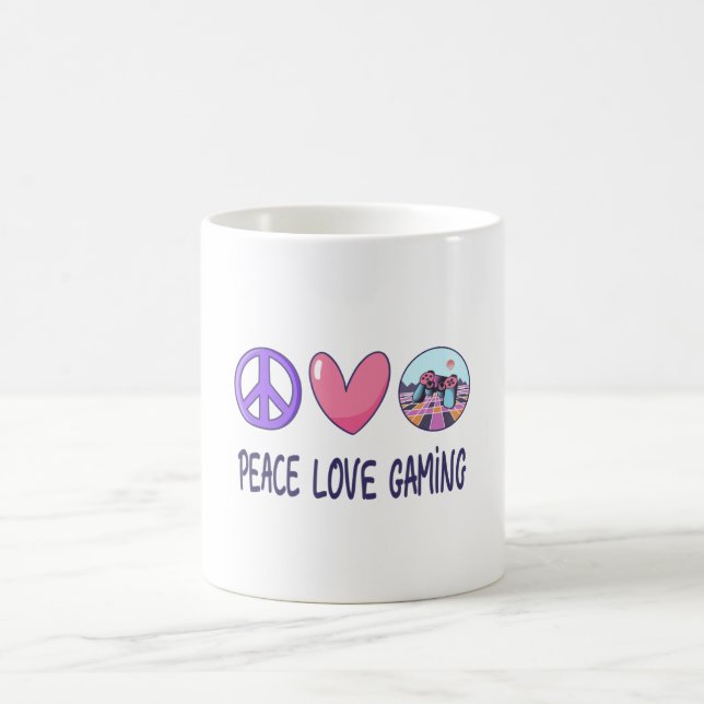 Peace Love Gaming Coffee Mug (Center)
