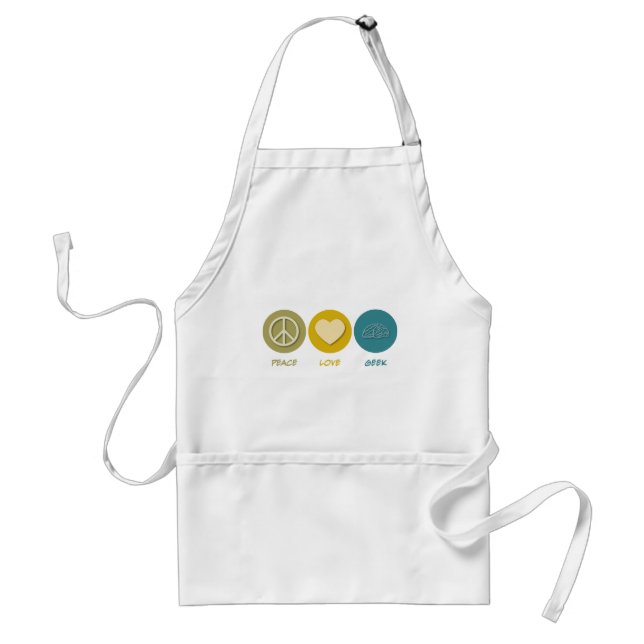 Peace Love Geek Standard Apron (Front)