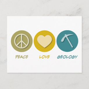 Peace Love Geology Postcard