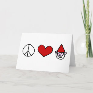 Peace Love Gnome Card