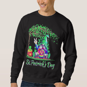 Peace Love Gnome St. Patrick's Day Hippie Gnome De Sweatshirt
