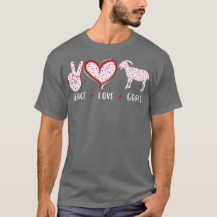 peace love goats for men women gifts goat animal l T-Shirt