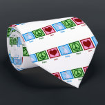 Peace Love Goats Tie<br><div class="desc">A pretty green peace sign, red heart, and an adorable goat gift for a farmer or person who likes farm animals.</div>