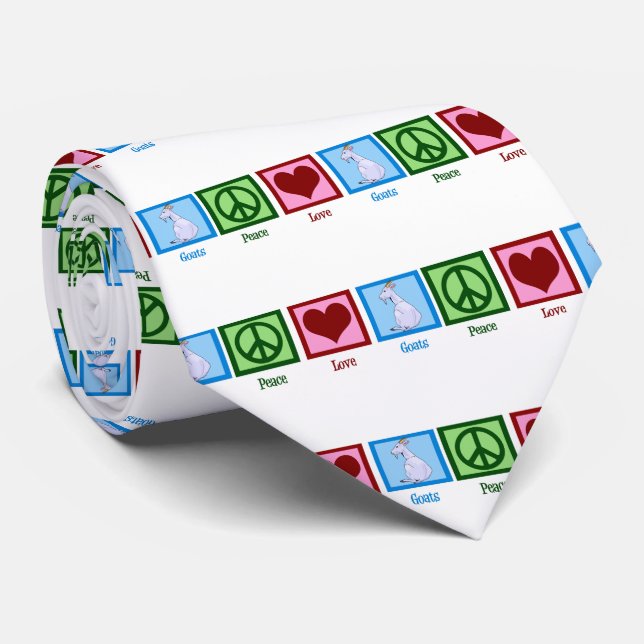 Peace Love Goats Tie (Rolled)