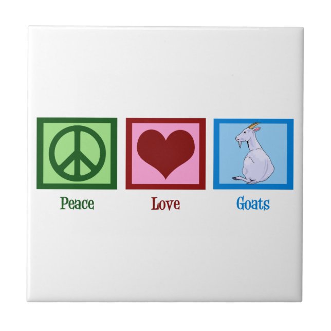 Peace Love Goats Tile (Front)