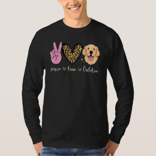 Peace Love Golden Retriever Dad Ever Dog T-Shirt