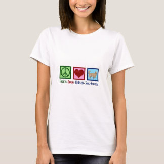 Peace Love Golden Retriever Women's T-Shirt
