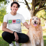 Peace Love Golden Retrievers T-Shirt<br><div class="desc">Beautiful Peace Love Golden Retrievers t-shirt for a dog owner who loves their cute puppy. Features a pretty peace sign,  heart,  and adorable golden retriever,  my favourite breed.</div>