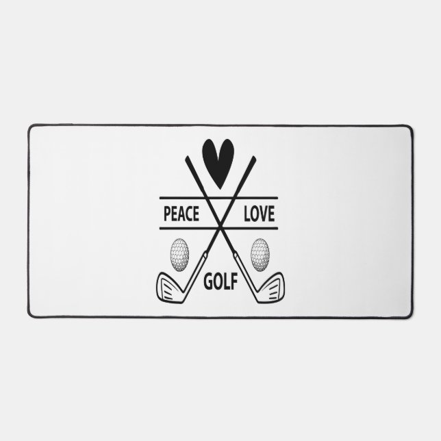 PEACE LOVE GOLF DESK MAT (Front)