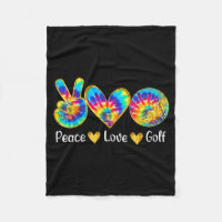 Peace Love Golf Funny Tie Dye Golf Lovers