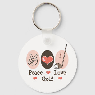 Peace Love Golf Key Chain