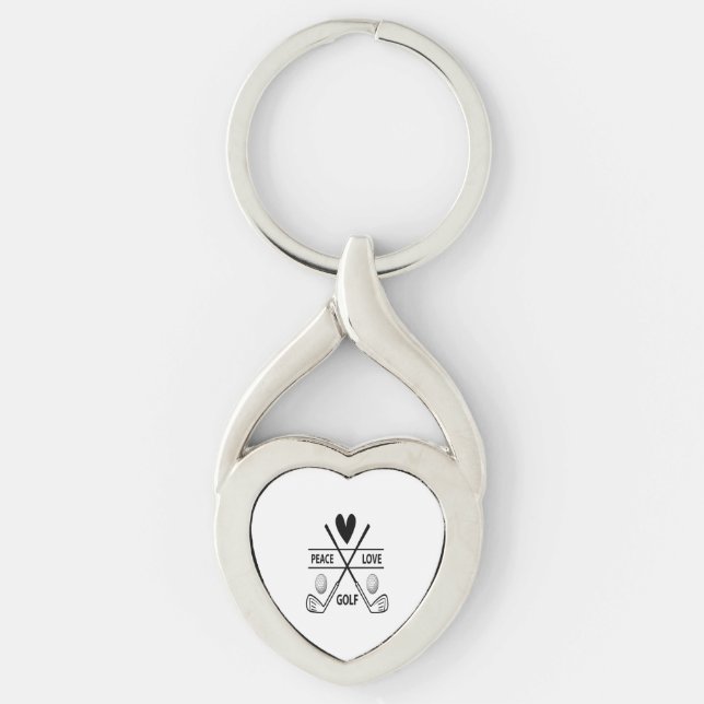 PEACE LOVE GOLF KEY RING (Front)