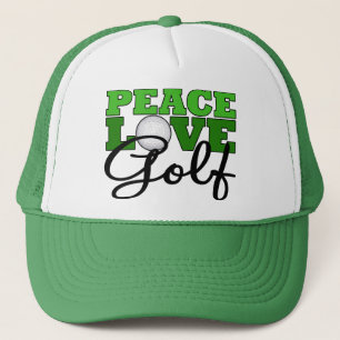 Peace, Love & Golf Trucker Hat