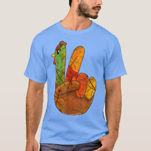 Peace Love Grateful Turkey Hand Sign Fall Autumn G T-Shirt