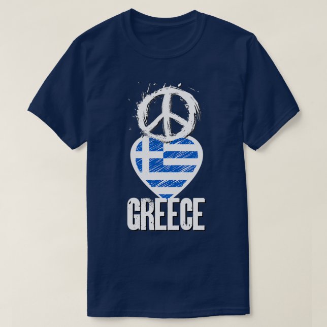 Peace Love Greece T-Shirt (Design Front)