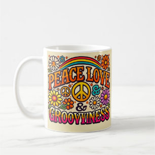 Peace, Love, & Grooviness Mug