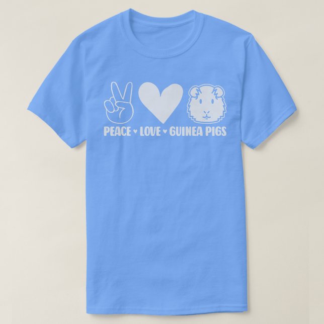 Peace Love Guinea Pigs Pets Animal Lover Funny Cut T-Shirt (Design Front)