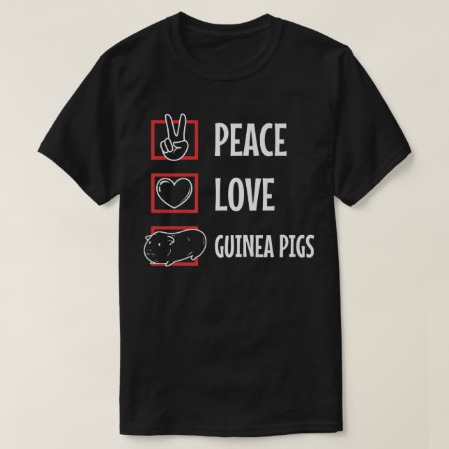 Peace Love Guinea Pigs Premium 4323  T-Shirt (Design Front)