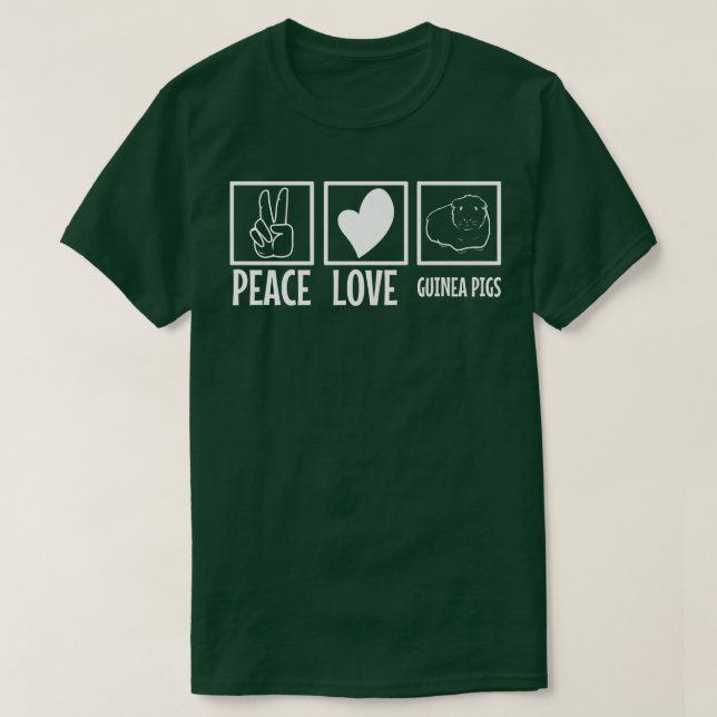 Peace Love Guinea Pigs Premium 4325  T-Shirt (Design Front)