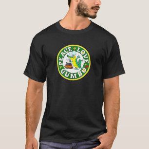 Peace Love Gumbo New Orleans Mardi Gras T-Shirt