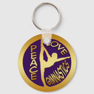 PEACE LOVE GYMNASTICS KEY RING