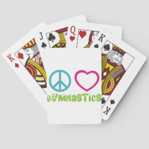 Peace Love Gymnastics Playing Cards