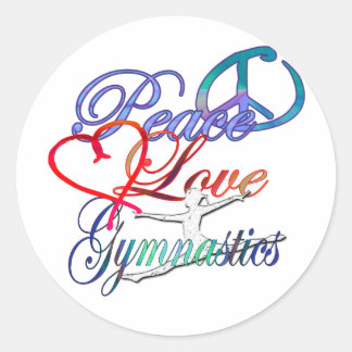 Peace, Love, Gymnastics Stickers